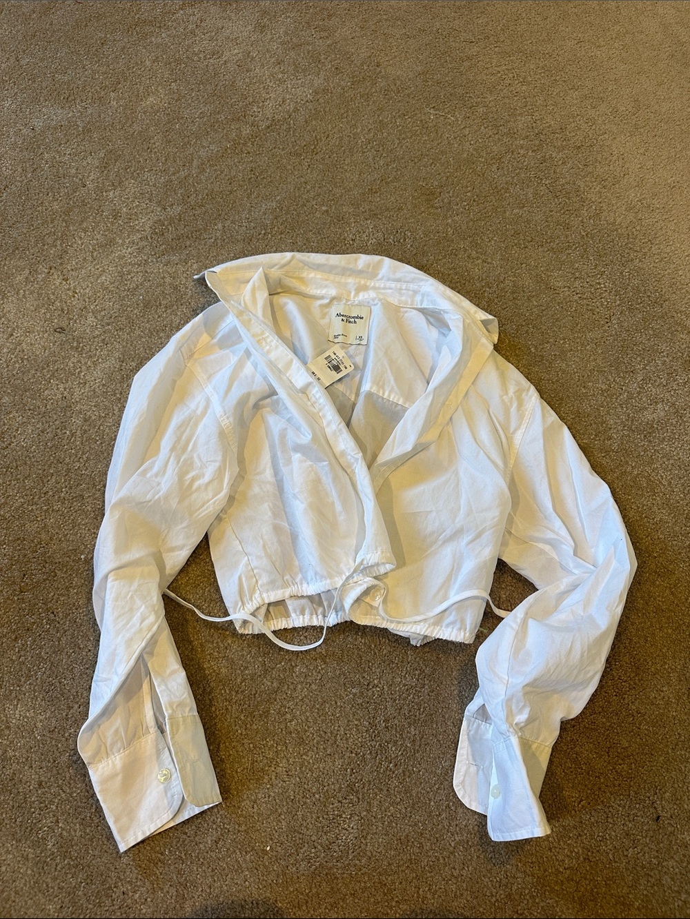 Abercrombie button down crop collared shirt